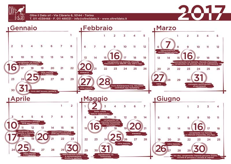 Calendario Scadenze Associazioni