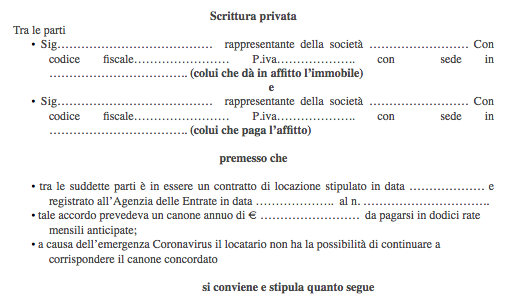 Suggerimento per cittadini in difficoltà - Richiesta riduzione affitto